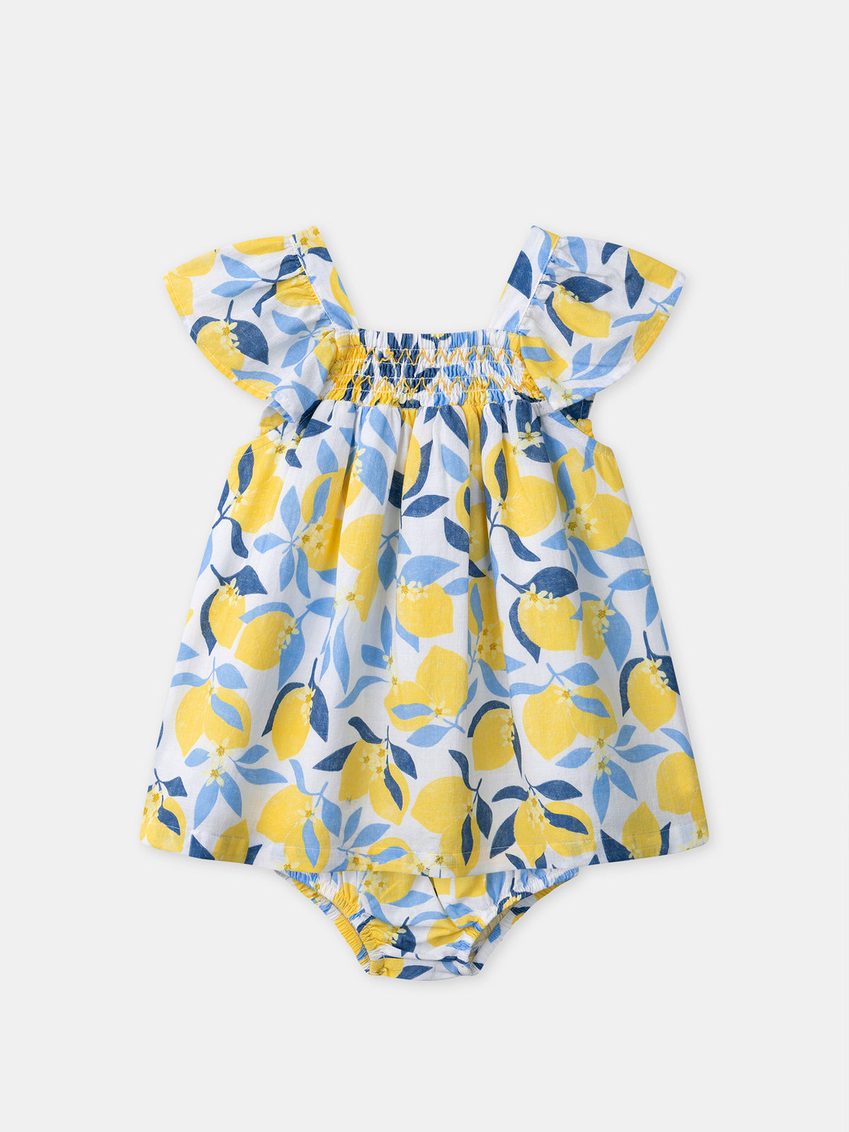 Robe + bloomer imprimée citrons Bébé Fille