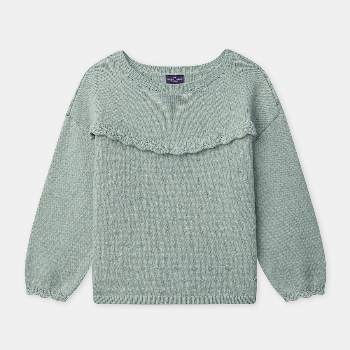 Pull de Noël à motif imprimé en coton - Vert - Fille - 9.00 Pull de Noël à motif imprimé en coton - Vert - Fille - 9.00