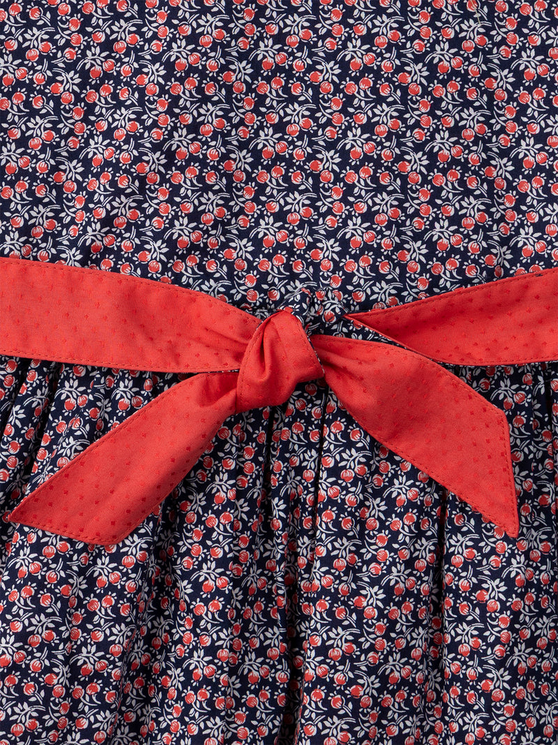Robe réversible rouge ou imprimé fleuri Fille