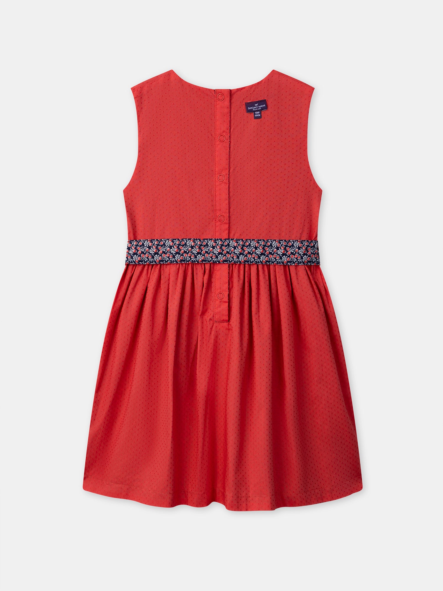 Robe réversible rouge ou imprimé fleuri Fille