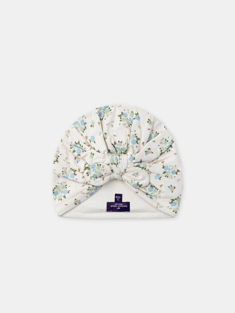 Bonnet turban imprimé fleuri Bébé Fille