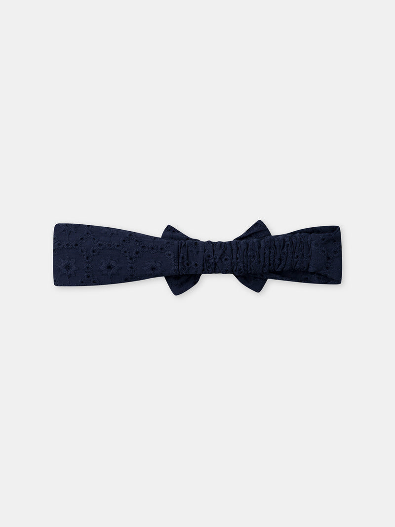 Bandeau bleu marine à noeud Bébé Fille