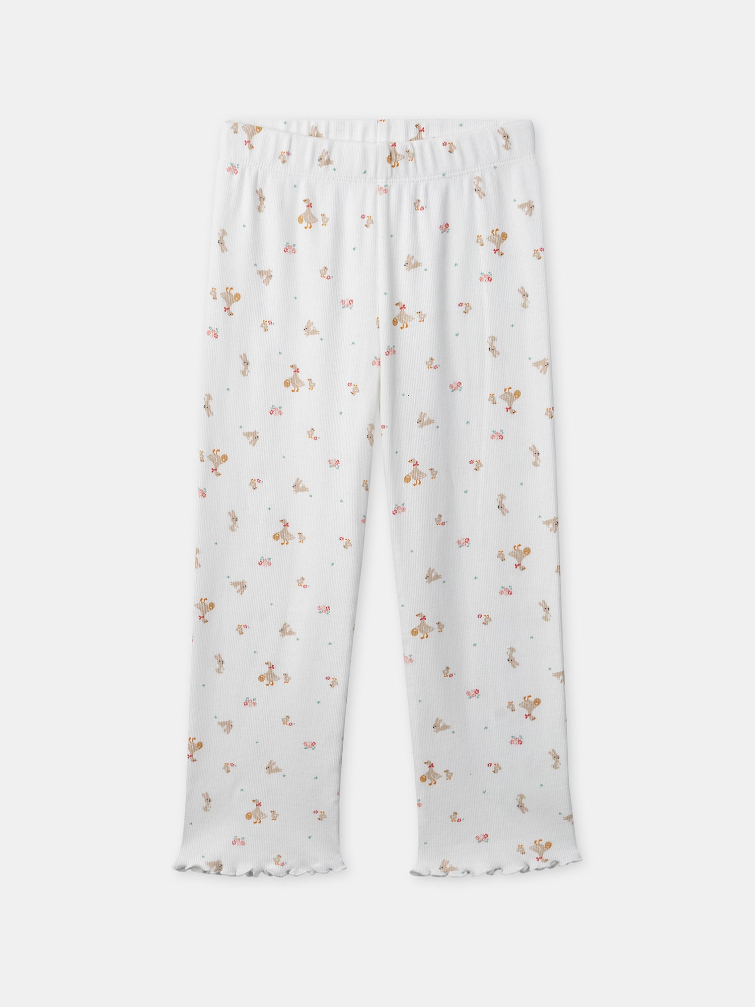 Pyjama écru imprimé animaux Fille