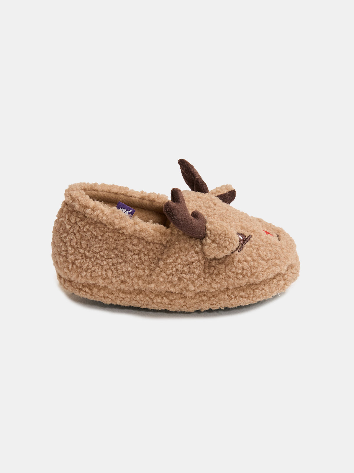 Chaussons Noël cerf marron Garçon