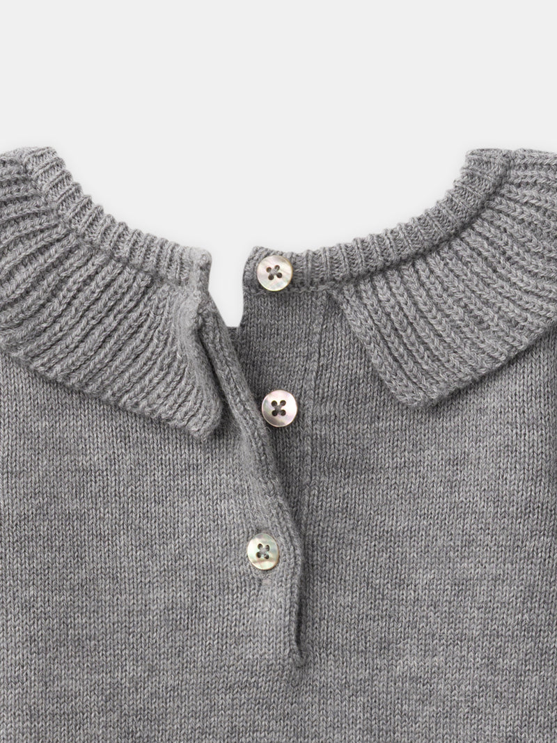 Ensemble pull et pantalon gris Naissance Fille