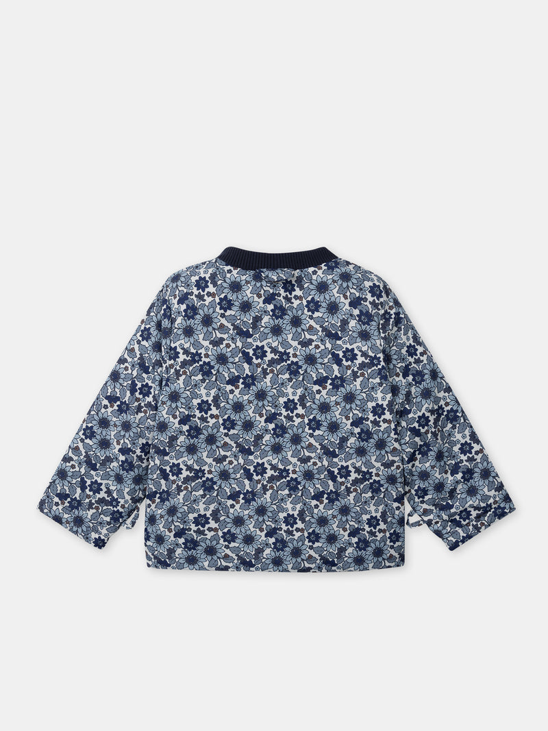 Parka 3 en 1 bleu marine pailleté Fille