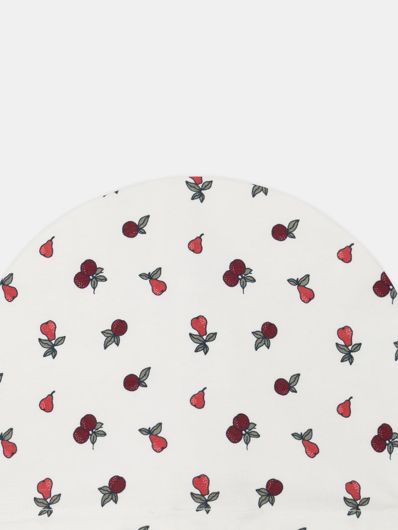 Bonnet turban à noeud imprimé baies et poires Bébé Fille