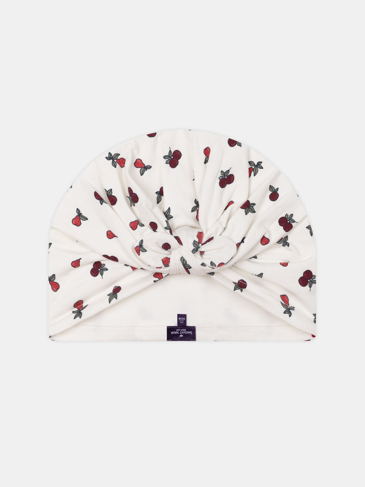 Bonnet turban à noeud imprimé baies et poires Bébé Fille