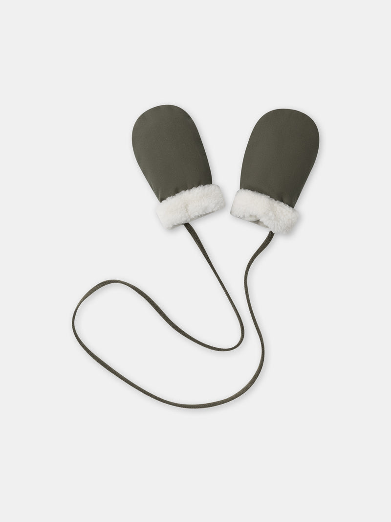 Moufles kaki imprimé flocon de neige Bébé Garçon