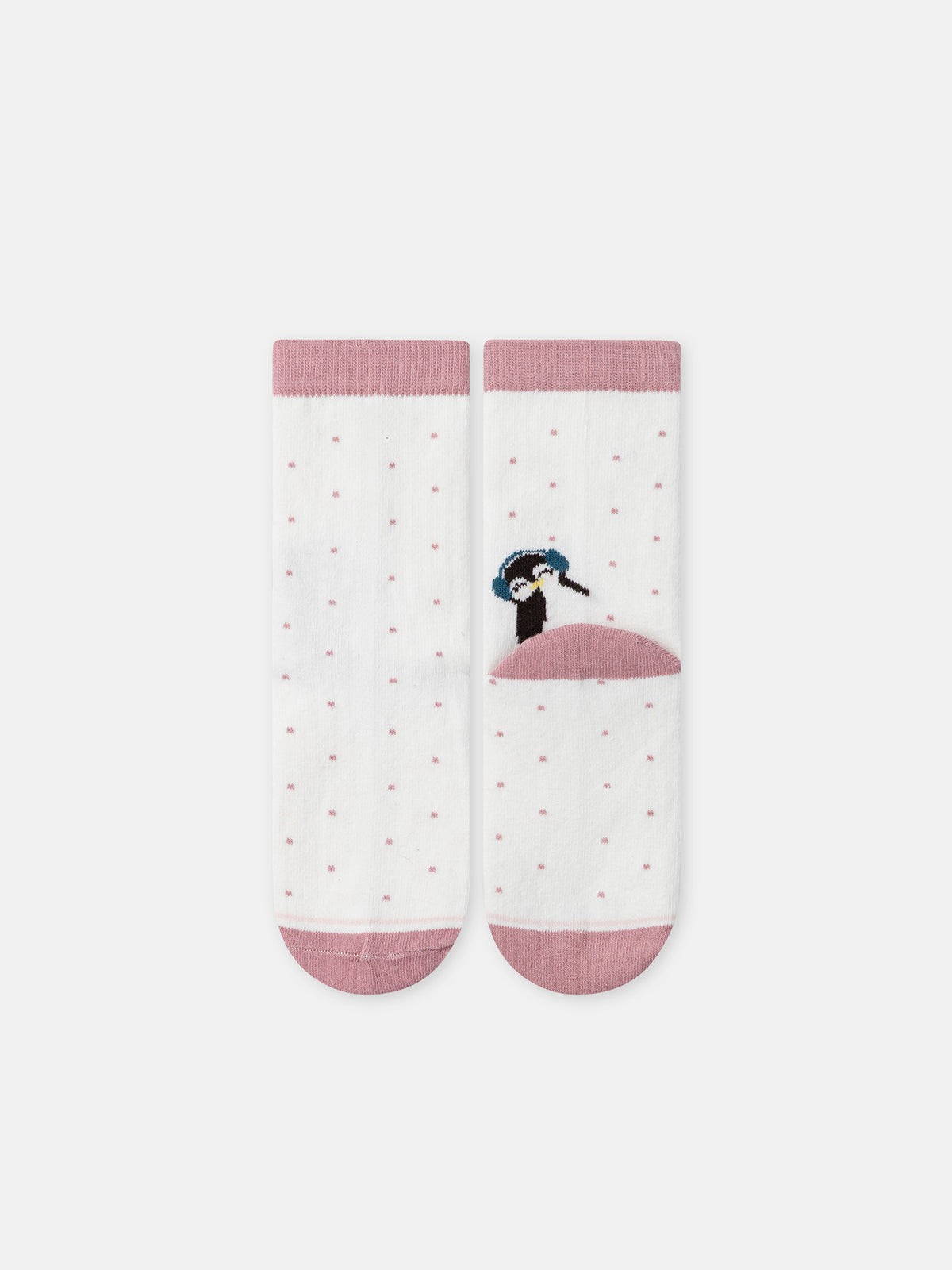 Lot de 5 chaussettes roses pingouins Fille
