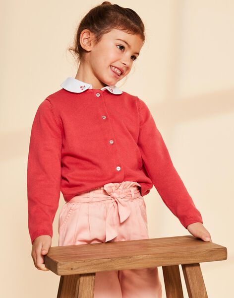 Cardigan rouge en coton FRITETTE 1 / 23E2PFJ1CARF507