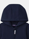 Sweat à capuche bleu marine à broderie raton laveur Bébé Garçon NAIMAAD / 25H1BGP1JGHA015