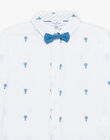 Chemise blanche retroussable avec broderies FREBRAGE / 23E3PGI3CHM000