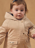 Parka 2 en 1 beige ou bleu imprimé fleuri Bébé Fille NIMAUD / 25H1BFE1PAR080