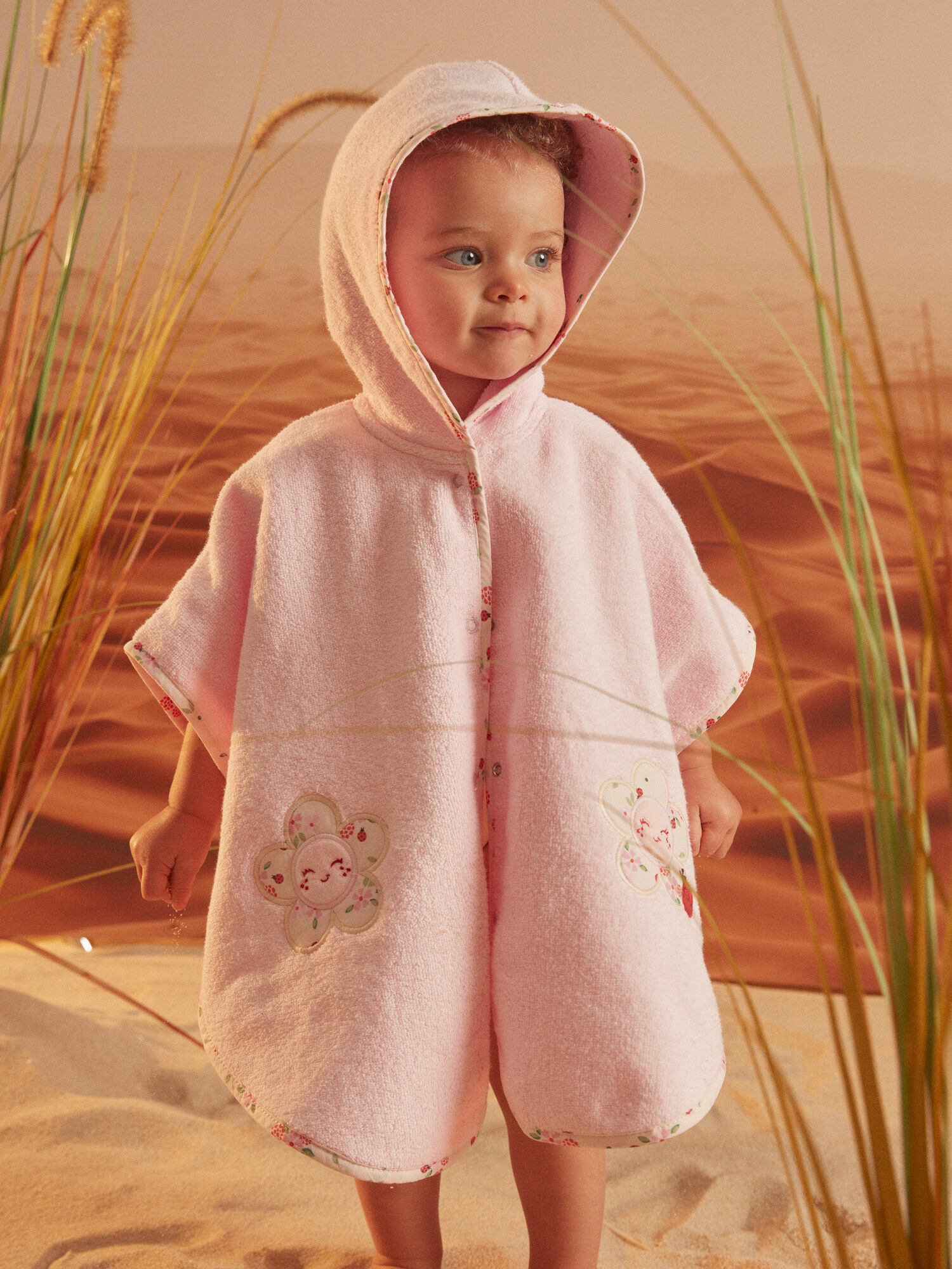 Cape de bain Rose Fille Sergent Major
