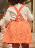 Robe chasuble orange en gaze de coton à imprimé fleuri GAALICE / 23H1BF71CHSE413