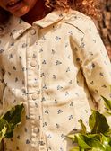Veste en jean vanille à fleurs FAVETETTE / 23E2PF81VES632