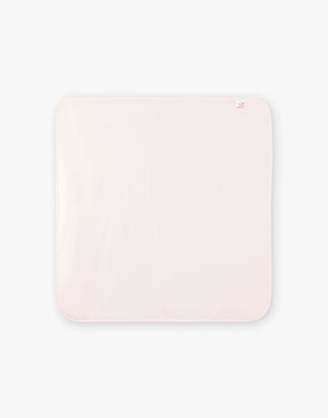 Couverture rose pâle à imprimé fleuri naissance fille COLOMBE / 22E0AFC1D4P301