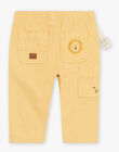 Pantalon en twill jaune FAAKER / 23E1BG81PANB117