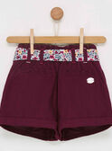 Short bordeaux PAHEMETTE / 18H2PFH1SHO511