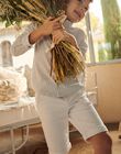 Bermuda blanc à broderie FREPERAGE / 23E3PGI1BER000