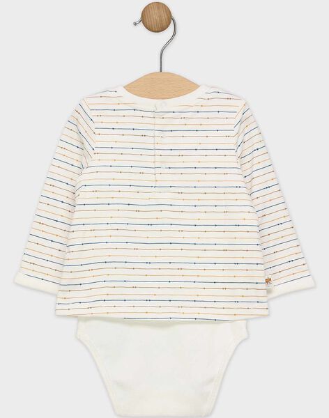 Body Tee Shirt Bebe Garcon Ecru Avec T Shirt En Jersey Raye