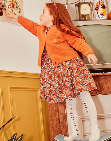 Gilet en maille chenille orange DOCARDETTE / 22H2PFF1CAR405