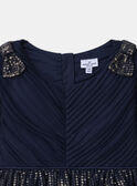 Robe marine à sequins dorés LEIPAIETTE / 24H2PFT3ROBC243