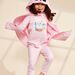 Pyjama deux pièces rose pâle en coton avec cape tête de koala