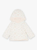 Veste à capuche rose pâle en velours GONINE / 23H0CFB1VES301