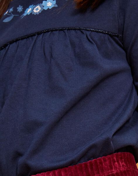 Pull à manches longues bleu marine à imprimé fleuri DROJAETTE 2 / 22H2PF81SPL622