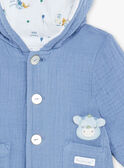 Veste à capuche bleue bébé garçon ZOUHIR / 21E0CGG1VESC203