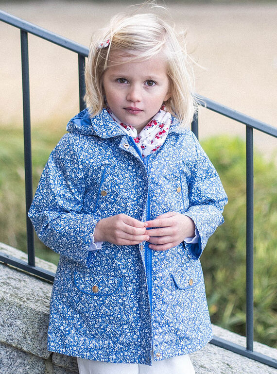 Imperméable 2-en-1 bleu enfant fille CLAFLETTE / 22E2PFG1IMP208