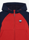 Blouson rouge à capuche FRAPOLAGE / 23E3PG52BLO713