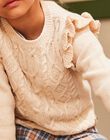 Pull écru en maille torsadée DIAPULETTE / 22H2PFY1PUL808