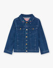 Veste en jean brodée bleu foncé FEVIETTE / 23E2PFB1VESK005