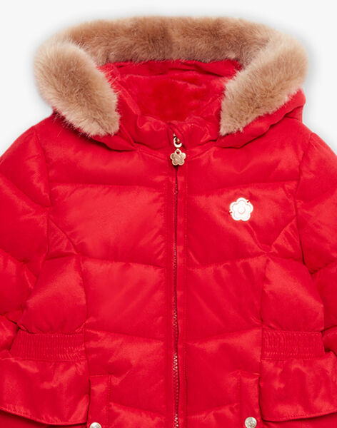Doudoune rouge à capuche DRAREDETTE / 22H2PFN2D3E050