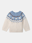 Pull jacquard fleurs LAROSE / 24H1BFS1PULA011