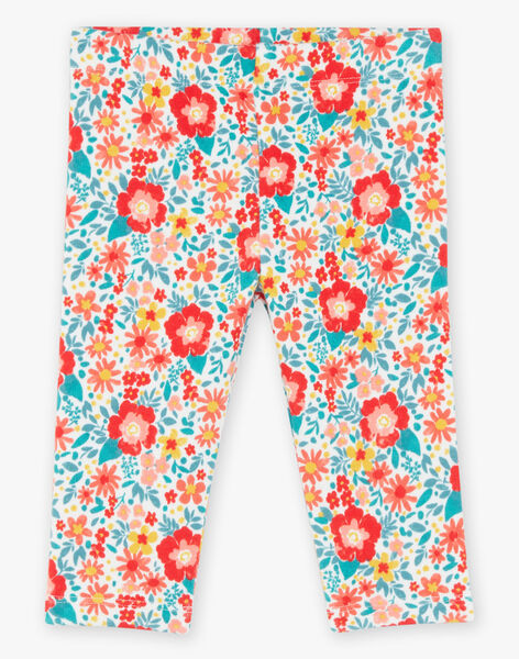 Legging écru à fleurs FADELPHINE / 23E1BFB1CAL001