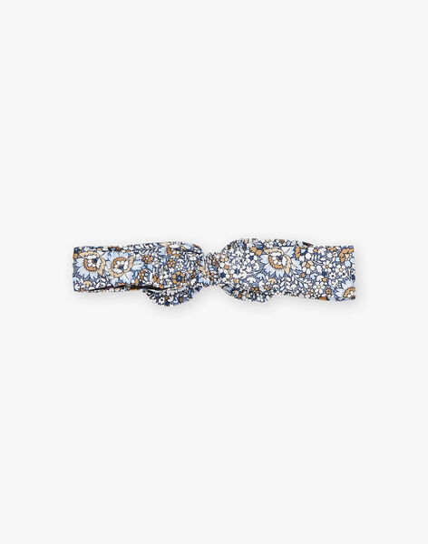 Bandeau en twill à imprimé fleuri bleu DARITA / 22H4BFY1BANC206