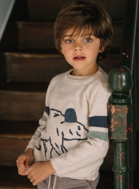 Pull à motif ours polaire DESERTAGE / 22H3PGR2PULA011