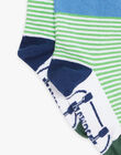 Chaussettes bleues colorblock à rayures FUSKATAGE / 23E4PGN1SOQC233
