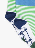 Chaussettes bleues colorblock à rayures FUSKATAGE / 23E4PGN1SOQC233