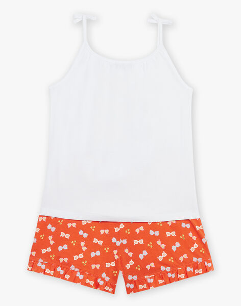 Débardeur et short blanc et orange en jersey FRUPETTE / 23E2PFU1ENS001