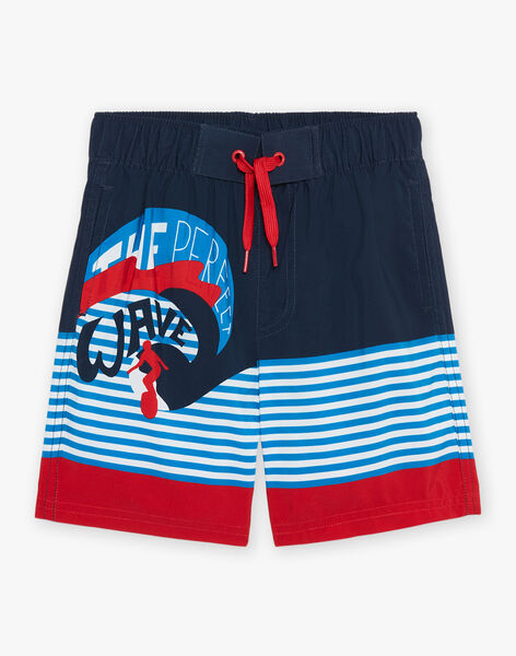 Bermuda de bain bleu marine à imprimé à rayures FRYSHORTAGE / 23E4PGM3MAI070