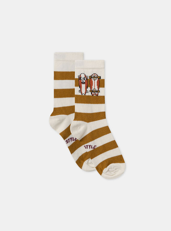 Chaussettes rayées avec skateboard MASOCAGE / 25E4PG71SOQ114