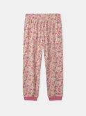 Pyjama à rayures tricolore imprimé fleuri Fille NUIPOLETTE / 25H5PFB2PYJ001