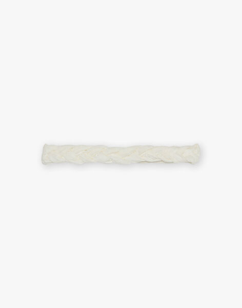 Bandeau ivoire tressé et brodé FREBANETTE / 23E4PFI1BAN005