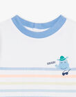 T-shirt blanc bébé garçon CAYOYO / 22E1BGV1TMC000