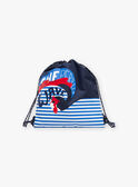 Sac à dos bleu et blanc à rayures FRYSACAGE / 23E4PGL1BES070